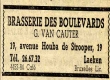 Brasserie des Boulevards - G. Van Cauter - Houba-de-Strooperlaan 19